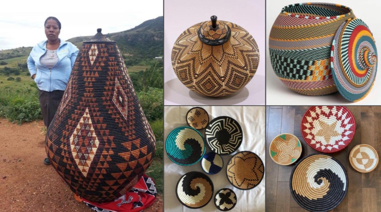 Made by African women: Beautiful handmade baskets used for food storage & winnowing grain