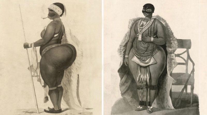 Saartijie Baartman from Khoisan was exhibited for her large buttocks in Europe