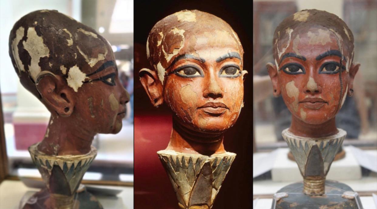 Head of King Tutankhamun as a child that reveals his black descent [1334 – 1325 B.C]