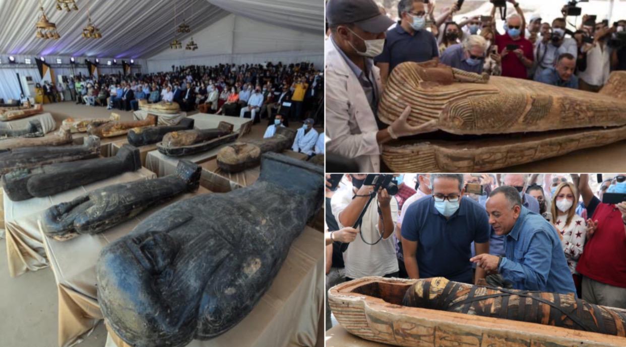 Egypt finds 59 ancient coffins buried more than 2,600 years ago