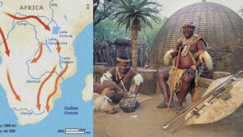 Bantu-speakers arrive in present-day South Africa with iron & cattle 1500 years ago