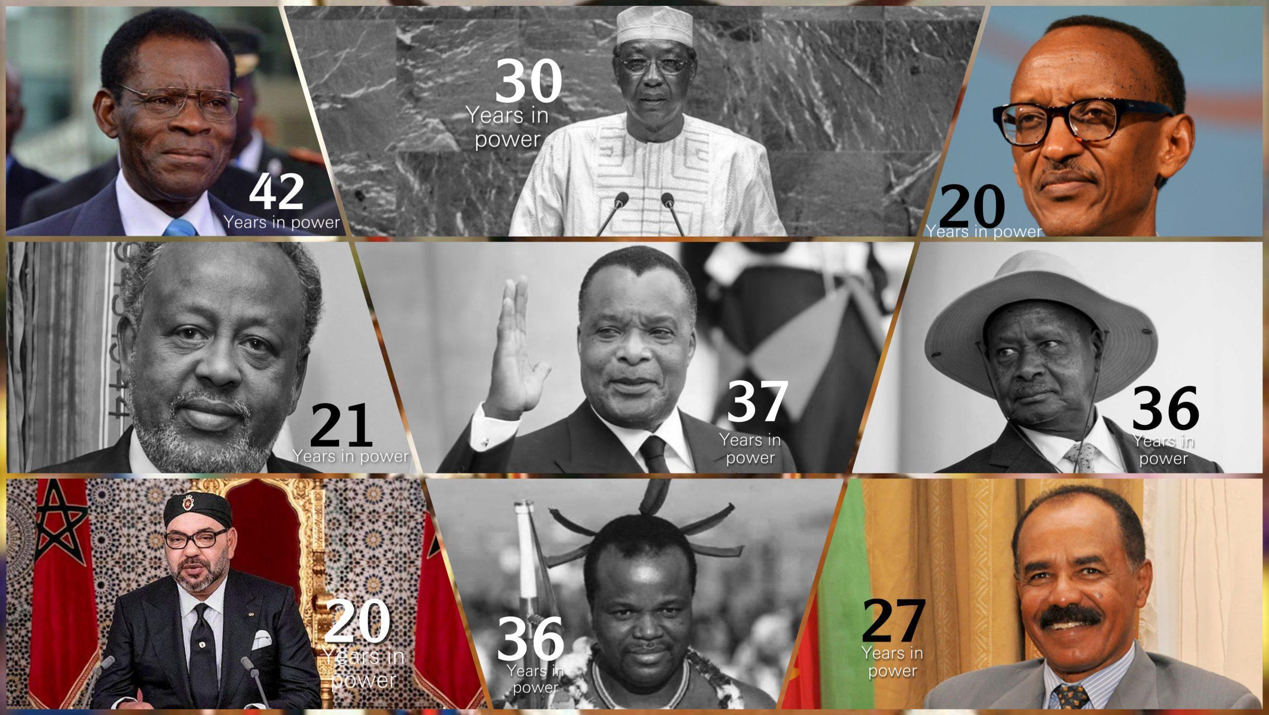 Africa Top 10: Longest serving heads of states. Some reached over 40yrs in power