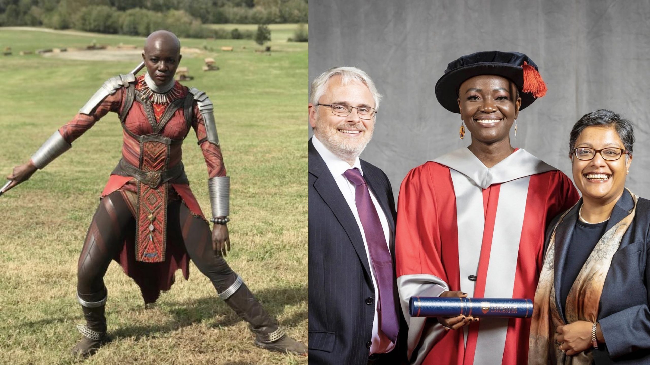 Leicester University honored Black Panther star Ejuma with Doctorate Degree