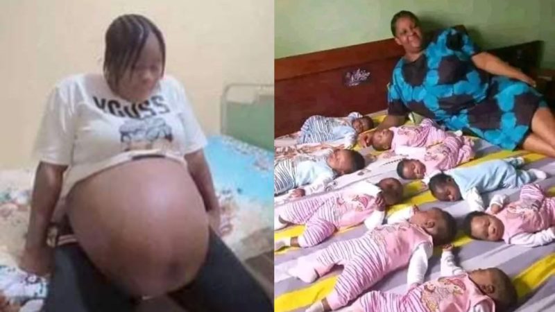 Nigerian woman gives birth to 9 babies and 25 childless years